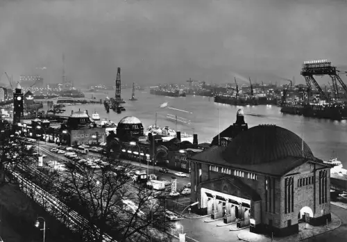 B234 Deutschland 1966 Hamburg Einfahrt Elbtunnel RPPC Vintage Postkarte