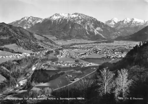 B234 Deutschland 1940 Ruhpoldinger Tal mit Rauschberg u Sonntagshorn RPPC Postkarte