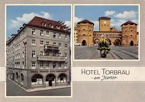 B234 Deutschland Hotel Torbräu am Isartor Cafe Restaurant Postkarte