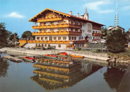B234 Deutschland Hotel Cafe Wassermann Seebruck am Chiemsee Vintage Postkarte
