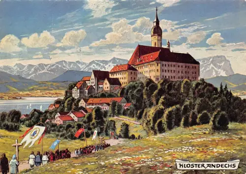 B235 Deutschland Kloster Andechs Kloster Vintage Postkarte