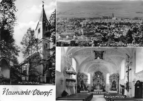 B235 Deutschland 1968 Neumarkt Oberpf Mariahilfkirche Kirche RPPC Postkarte