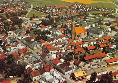 B236 Deutschland 1983 Luftnahme Geisenhausen Häuser Vintage Postkarte