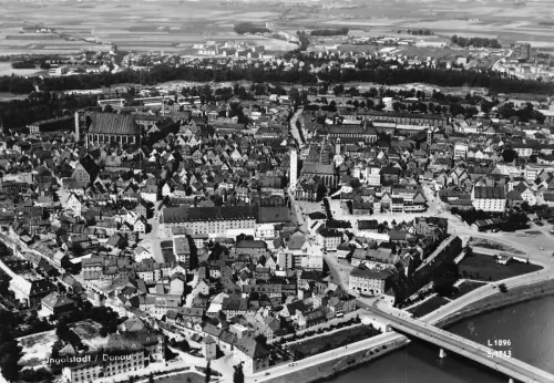 B236 Deutschland Ingolstadt Donau Gesamtansicht RPPC Postkarte