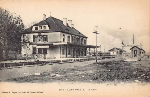 Frankreich Dannemarie Bahnhof Gare Vintage Postkarte L551