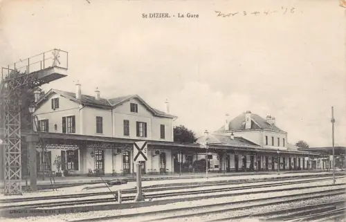 Frankreich Dizier Bahnhof Gare Vintage Postkarte L551