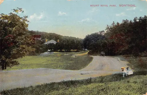B237 Kanada Mount Royal Park Montreal Vintage Postkarte
