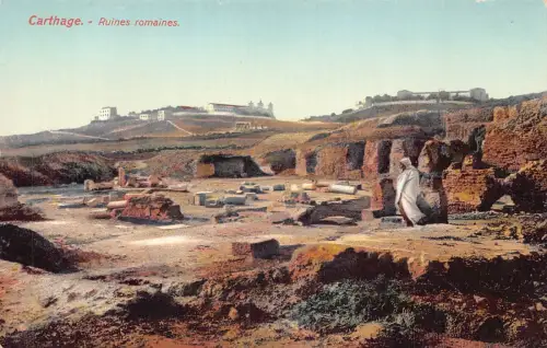 B238 Tunesien Karthago Ruinen Romaines Ruinen Vintage Postkarte