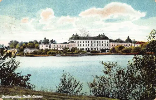 B238 Schweden 1911 Schloss Drottningholms Vintage Postkarte
