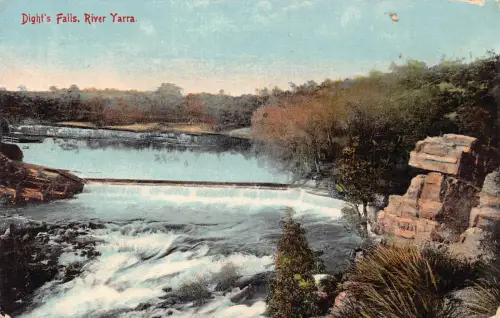 B238 Australien Dight's Falls River Yarra Vintage Postkarte