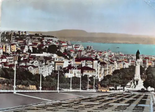 B244 Portugal 1953 Lissabon Teilansicht Vintage Postkarte