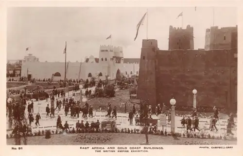 B243 London British Empire Ausstellung Ostafrika Goldküste 1924 RPPC Postkarte