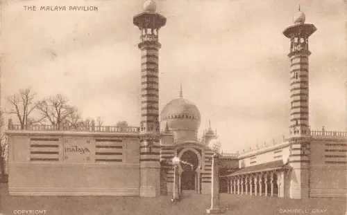 B243 London British Empire Ausstellung Malaya Pavillon 1924 Postkarte