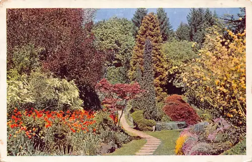 B243 Kanada Vancouver Butchart's Gardens Vintage Postkarte