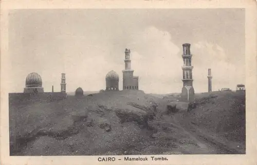 B244 Ägypten Kairo Mamelouk Gräber Vintage Postkarte