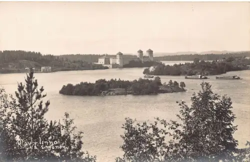 B244 Finnland Schloss Olavinlinna RPPC Vintage Postkarte