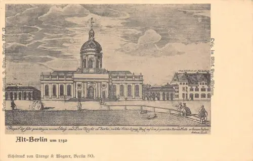 B265 Deutschland Alt Berlin um 1750 alte Postkarte