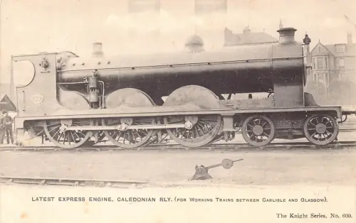 L372 Lokomotive Express Engine Caledonian Railway btw Carlisle-Glasgow Postkarte