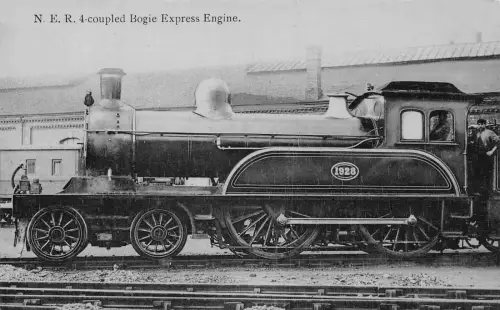 L372 Dampflokomotive NER 4-gekoppeltes Drehgestell Express Lok Vintage Postkarte