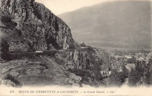 Frankreich 1912 Route de Pierrefitte a Cauterets Le Grand Tunnel Vintage Postkarte