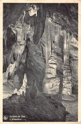 Belgien 1949 Domäne der Höhlen von Han Grottes de Han Vintage Postkarte