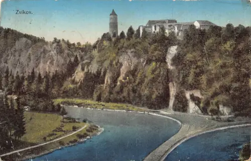 Tschechien 1910 Schloss Zvikov alte Postkarte