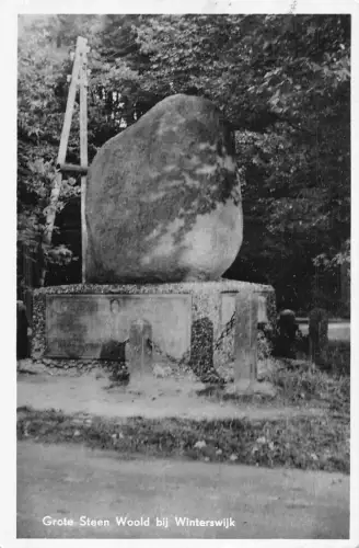 Niederlande 1950 Grote Steen Woold bij Winterswijk Steindenkmal Postkarte