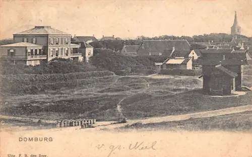 Niederlande Domburg 1902 Gesamtansicht Vintage Postkarte