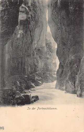 Deutschland In der Partnachklamm Klippen Vintage Postkarte
