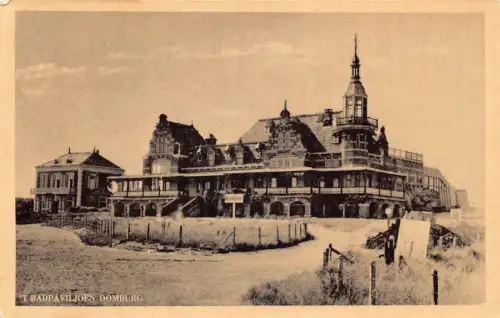 Niederlande Badpaviljoen Domburg Pavillon Vintage Postkarte