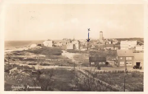 Niederlande Domburg Gesamtansicht 1949 Vintage Postkarte