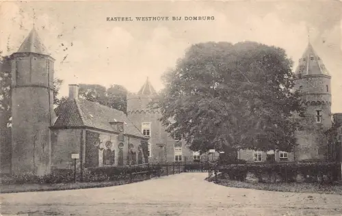 Niederlande Kasteel Westhove Bij Schloss Domburg Vintage Postkarte