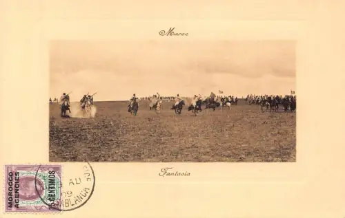 L042 Marokko 1909 Fantasie Tuareg Vintage Postkarte