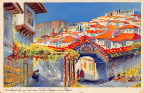 L104 Bulgarien Dupniza Tabak 1997 Künstler Postkarte