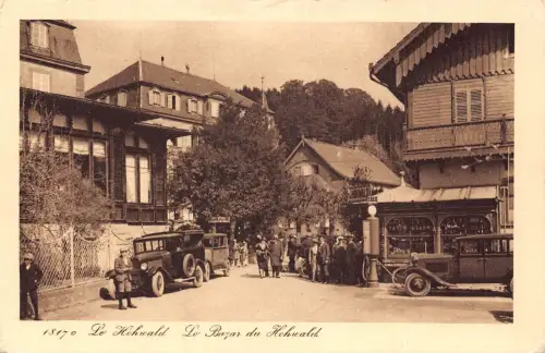 L040 Frankreich Elsass Le Hohwald Geschäfte Auto Oldtimer Postkarte