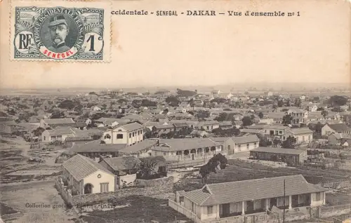 L042 Senegal Dakar Gesamtansicht Vintage Postkarte