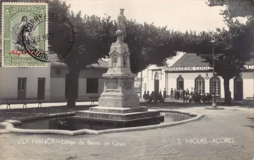 L042 Portugal Azoren 1927 Vila Franca Echtfoto Vintage Postkarte