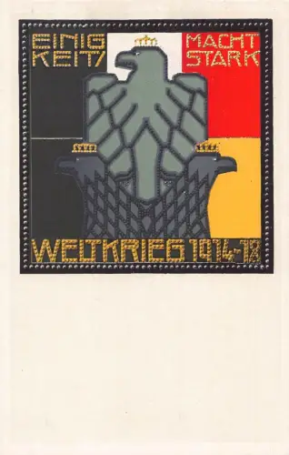 L108 Deutschland WWI Propaganda Vintage Postkarte