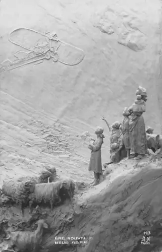 Luftfahrt Pioniere Flugzeug Mastroianni Vintage Postkarte