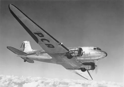 A159 Flugzeug PCA Pennsylvania Central Airlines DC-3 NC33677 c/n 4132 Postkarte