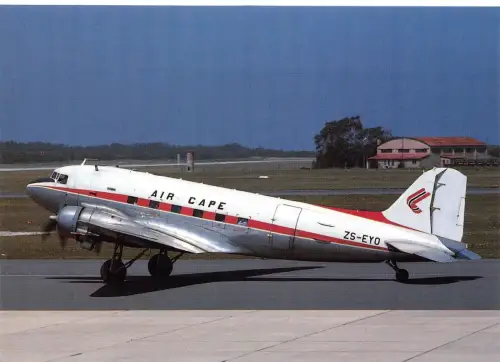 A159 Flugzeug Air Cape ZS-EYO am Flughafen Port Elizabeth Südafrika Postkarte