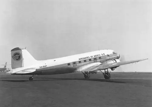 A159 Flugzeug Aeronaves de Mexico Fluggesellschaft DC-3 XA-GUF ca. 1931 Postkarte