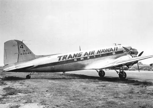A159 Flugzeug Trans Air Havaii Airline NC62040 c/n 26078 Postkarte