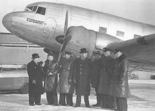A158 Flugzeug Aeroflot Fluggesellschaft Berlin Rangsdorf Deutschland Flughafen Postkarte
