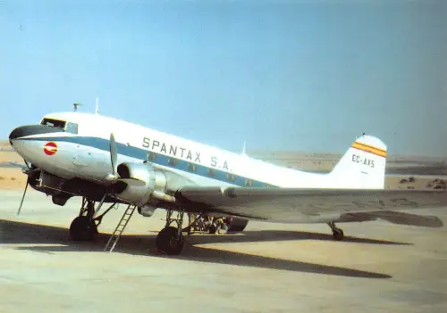 A158 Flugzeug Spantax Airline EC-AXS c/n 1984 Vintage Postkarte