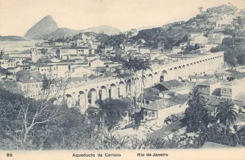 L249 Brasilien Aqueducto da Carioca Rio de Janeiro Vintage Postkarte