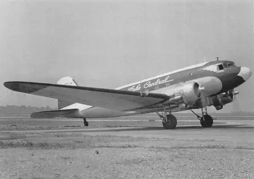 A158 Flugzeug Lake Central Airline Flugzeug Vintage Postkarte