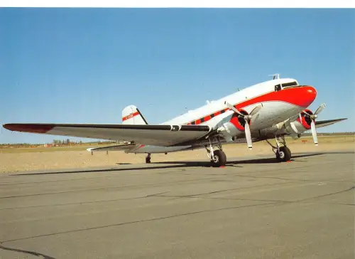 A158 Flugzeugtransport Kanada Fluggesellschaft C-FCUE Yellowknife Neu mit Etikett Flughafen Postkarte