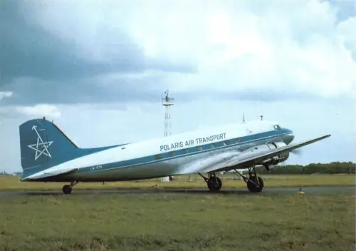 A159 Flugzeug Polaris Air Transport LN-RTE am Flughafen Antwerpen Belgien Postkarte