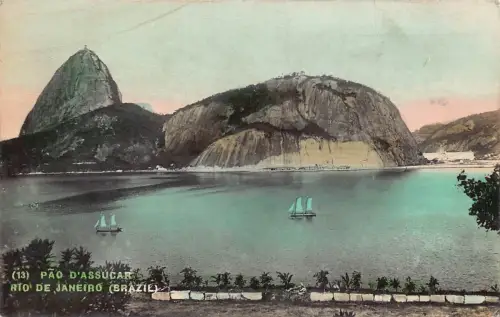 L249 Brasilien 1922 PÃO D'ASSUGAR RIO DE JANEIRO (BRASILIEN) alte Postkarte